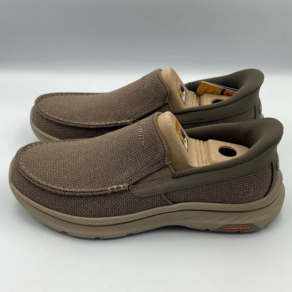 SKECHERS Men's Size 11.5 Hands Free‎ Slip-Ins Pollard-Wilfred Taupe Shoes 205451